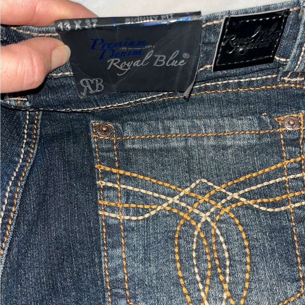 Royal blue jeans size 13X37
